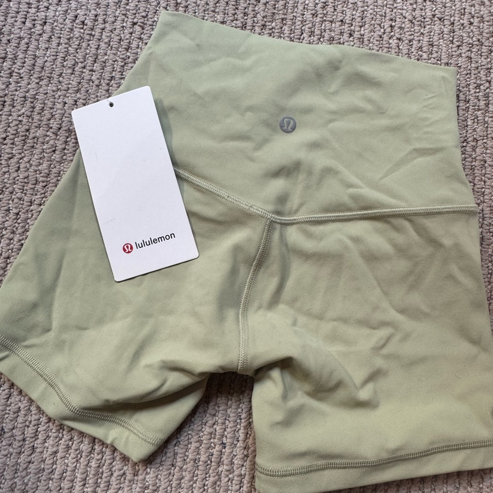 Lululemon light green shorts. new with tags. size 2